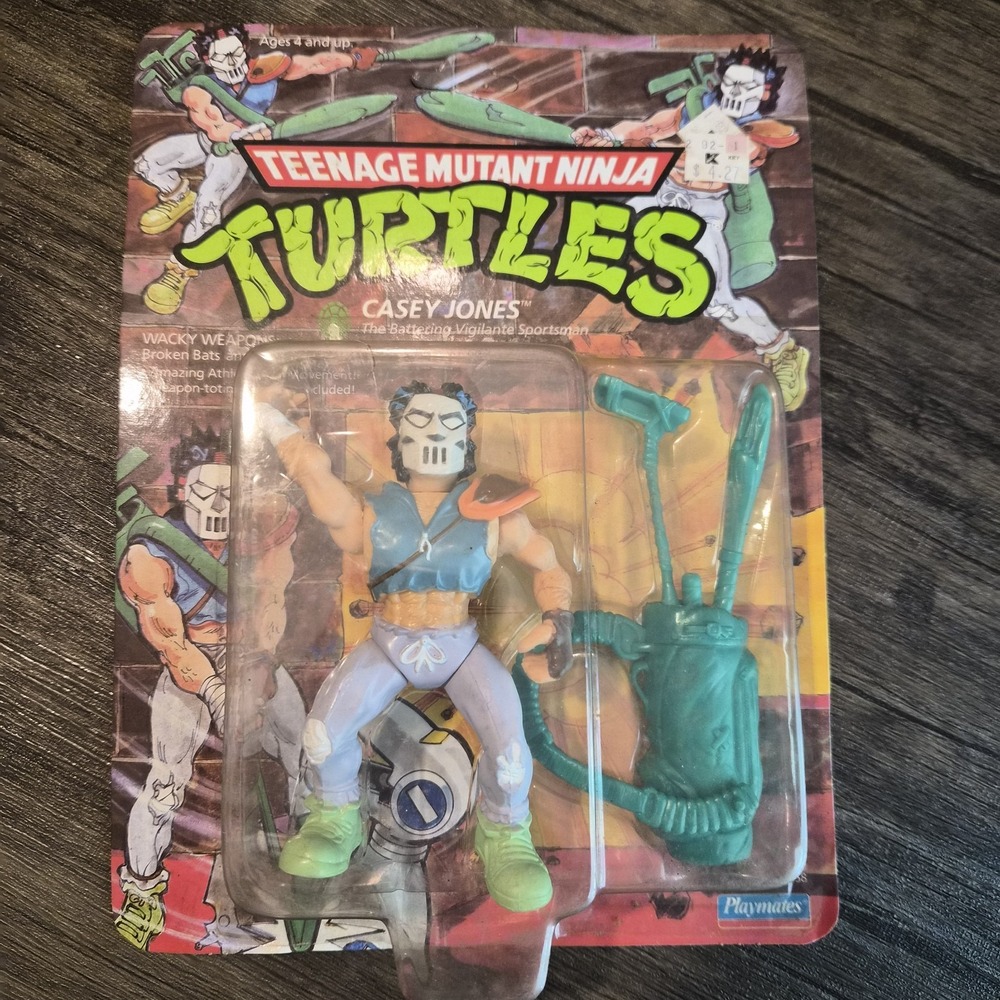Vintage 1989 TMNT Casey Jones Factory Sealed Action Figure Playmates 5058 MOC...